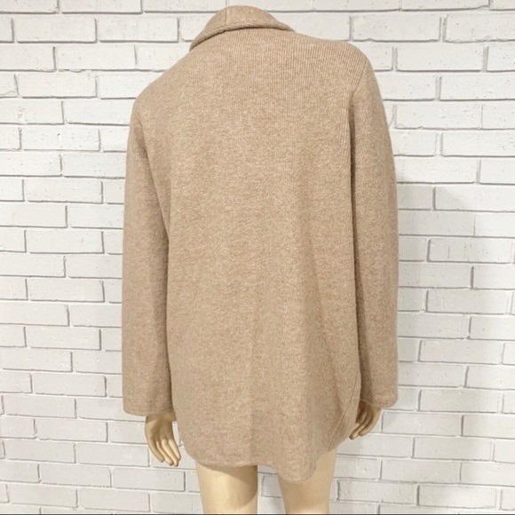 J.Crew Heather Mushroom Cocoon Sweater-Blazer - Size M - Picture 8 of 8